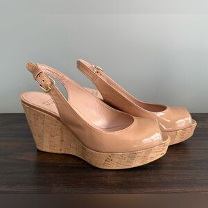 Stuart Weitzman Patent Wedges Sz 7